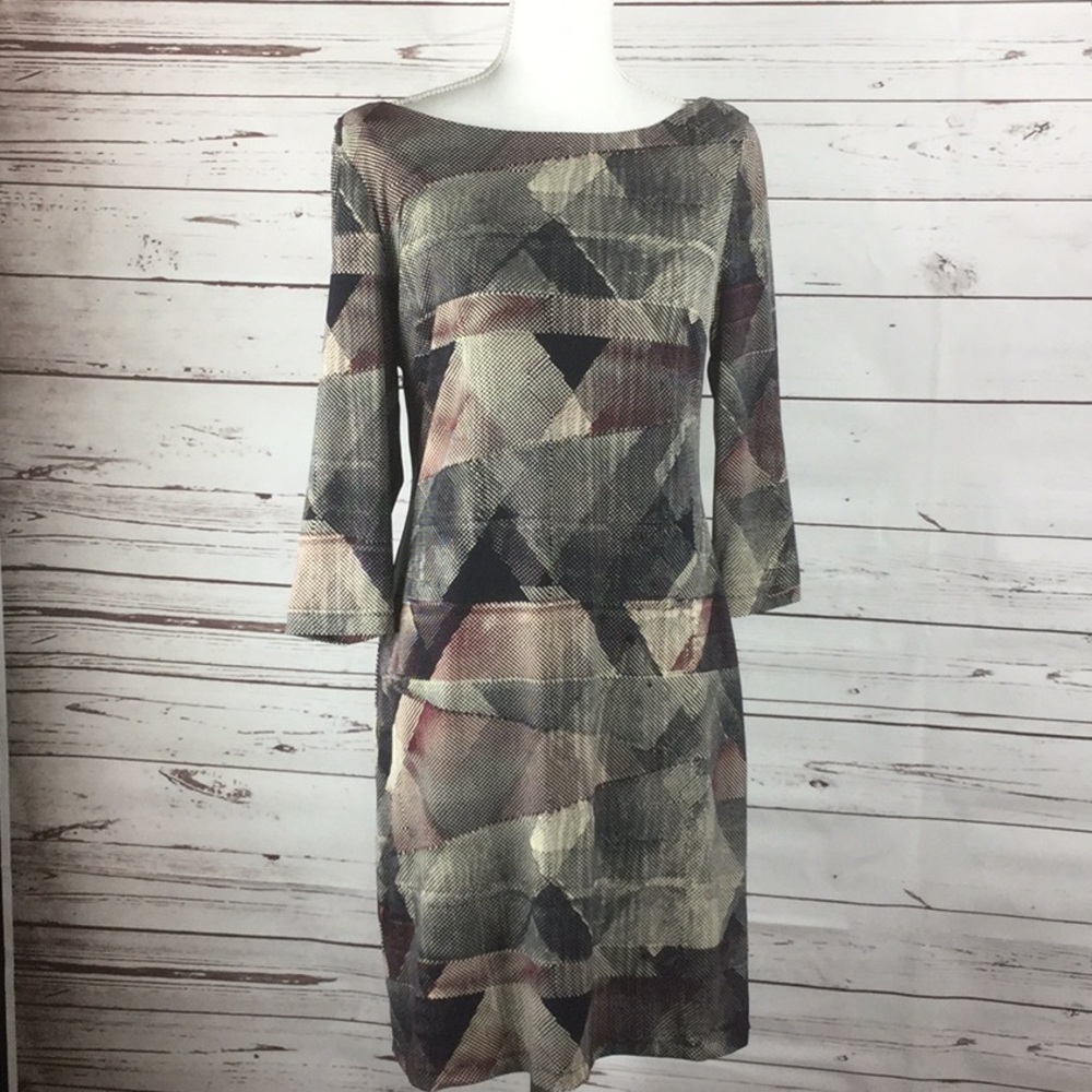 Burgundy and Navy Blue Jessica Simpson Dress